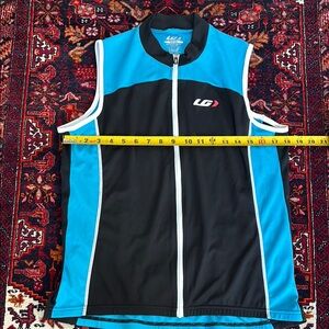 Black and Blue Sleeveless Cycling Vest